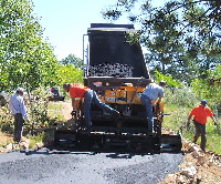Laying asphalt